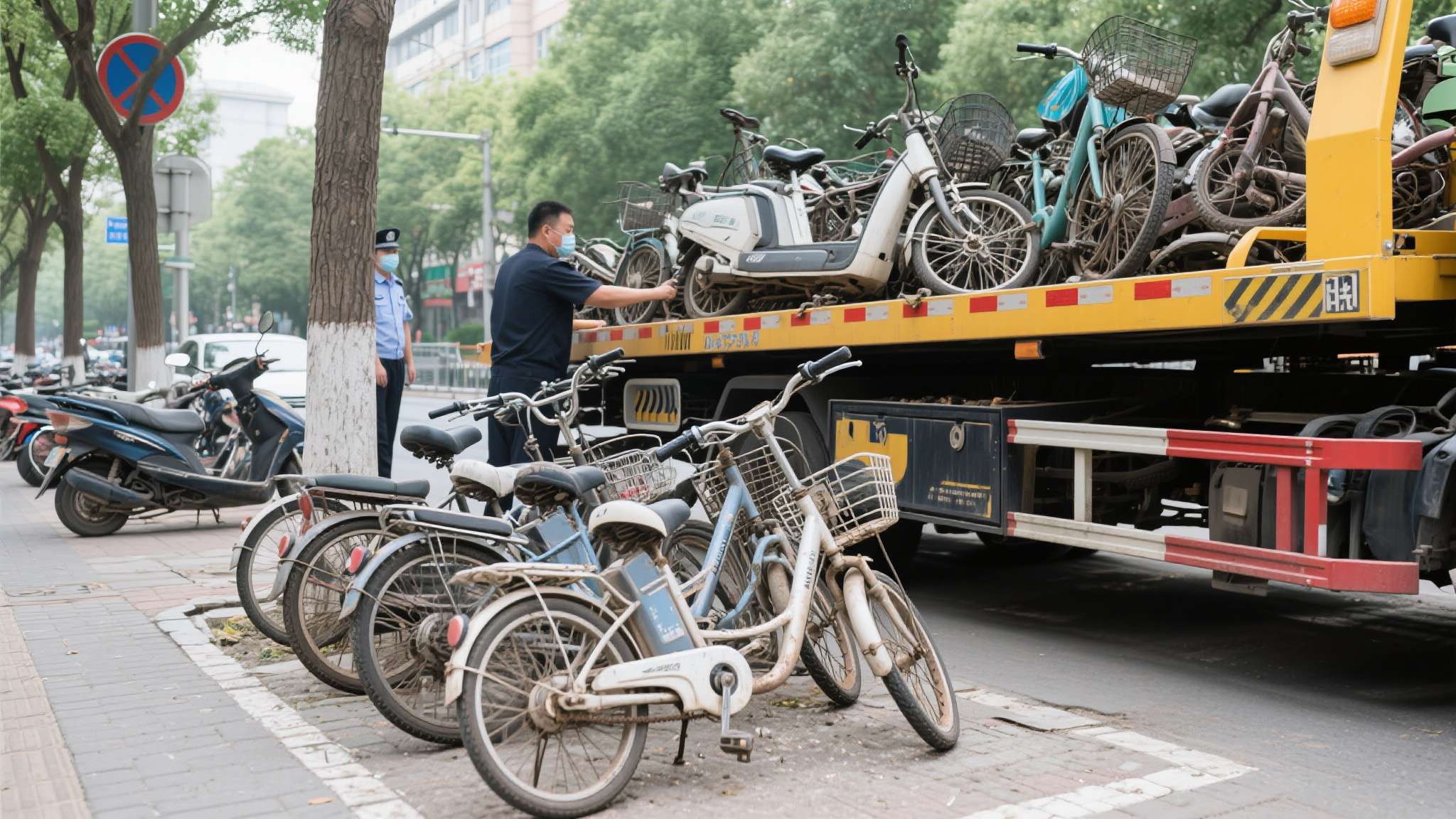 北京集中清理废弃非机动车 公示天无人认领直接拖走 如果您的非机动车长期停放在公共区域,建议尽快确认车辆状态,避免因疏忽导致被认定为